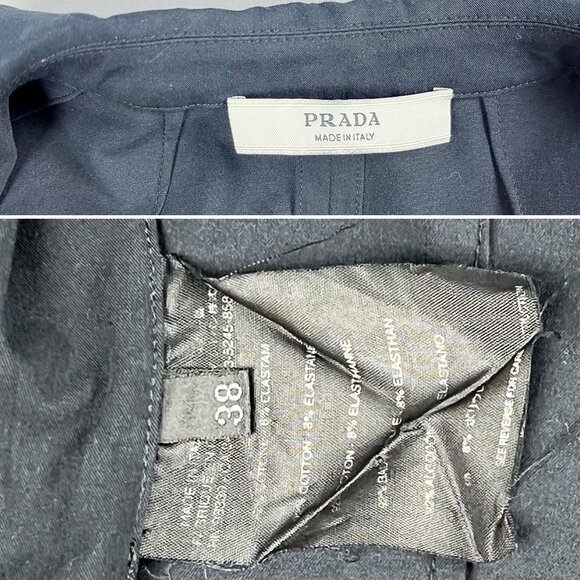 Prada Women's Blazer | Vintage 90's Tailor Fitted Stretchy Blazer Jacket - Picture 9 of 10